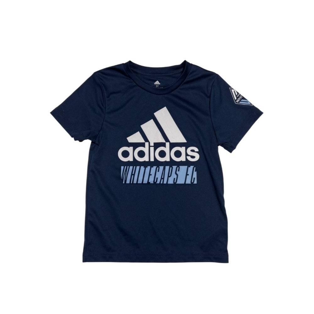 Adidas Sustainability Blue Short Sleeve Tee with Iconic Logo‎